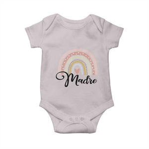Funny Spanish Latina Mom Madre Baby Onesie Cute Rainbow TS11 Ice Gray Print Your Wear