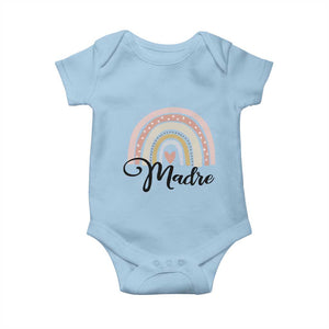 Funny Spanish Latina Mom Madre Baby Onesie Cute Rainbow TS11 Light Blue Print Your Wear