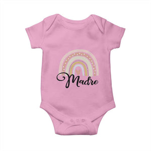Funny Spanish Latina Mom Madre Baby Onesie Cute Rainbow TS11 Light Pink Print Your Wear