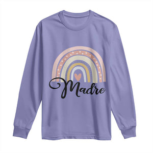 Funny Spanish Latina Mom Madre Long Sleeve Shirt Cute Rainbow TS11 Violet Print Your Wear