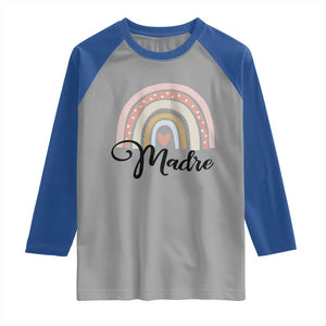 Funny Spanish Latina Mom Madre Raglan Shirt Cute Rainbow TS11 Sport Gray Royal Print Your Wear