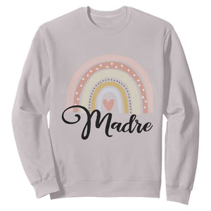 Funny Spanish Latina Mom Madre Sweatshirt Cute Rainbow TS11 Ice Gray Print Your Wear
