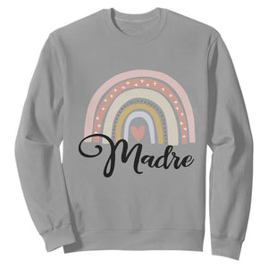 Funny Spanish Latina Mom Madre Sweatshirt Cute Rainbow TS11 Sport Gray Print Your Wear