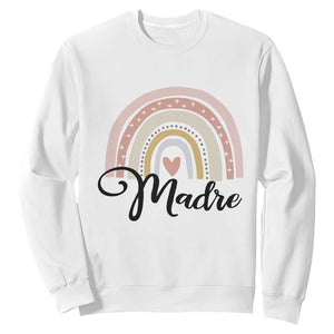 Funny Spanish Latina Mom Madre Sweatshirt Cute Rainbow TS11 White Print Your Wear