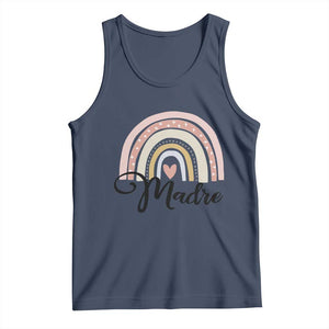 Funny Spanish Latina Mom Madre Tank Top Cute Rainbow TS11 Navy Print Your Wear