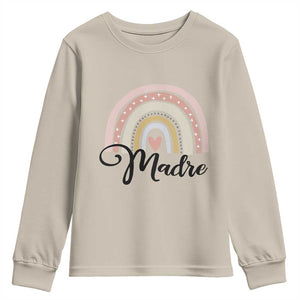 Funny Spanish Latina Mom Madre Youth Sweatshirt Cute Rainbow TS11 Sand Print Your Wear