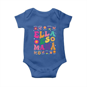 Funny Spanish Mom Baby Onesie Ella Es Mama Latina Mother's Day TS11 Royal Blue Print Your Wear