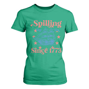 Funny Spilling The Tea Since 1776 T Shirt For Women Us History Teacher 4th Of July TS11 Irish Green Print Your Wear