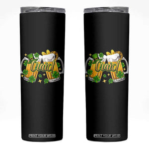 Funny St Patrick's Day Irish Beer Drinking Craic Skinny Tumbler TS11 Black Print Your Wear