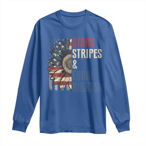 Funny Stars Stripes And Equal Rights Long Sleeve Shirt 4th Of July Women's Rights Sunflower TS11 Royal Blue Print Your Wear