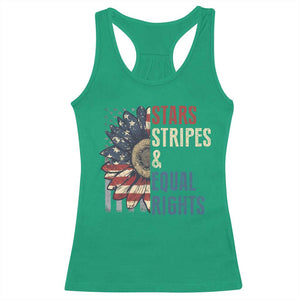 Funny Stars Stripes And Equal Rights Racerback Tank Top 4th Of July Women's Rights Sunflower TS11 Irish Green Print Your Wear