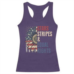 Funny Stars Stripes And Equal Rights Racerback Tank Top 4th Of July Women's Rights Sunflower TS11 Purple Print Your Wear