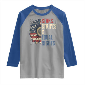 Funny Stars Stripes And Equal Rights Raglan Shirt 4th Of July Women's Rights Sunflower TS11 Sport Gray Royal Print Your Wear