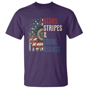 Funny Stars Stripes And Equal Rights T Shirt 4th Of July Women's Rights Sunflower TS11 Purple Print Your Wear
