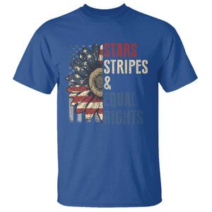 Funny Stars Stripes And Equal Rights T Shirt 4th Of July Women's Rights Sunflower TS11 Royal Blue Print Your Wear