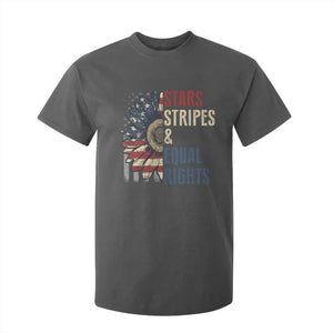 Funny Stars Stripes And Equal Rights T Shirt For Kid 4th Of July Women's Rights Sunflower TS11 Dark Heather Print Your Wear