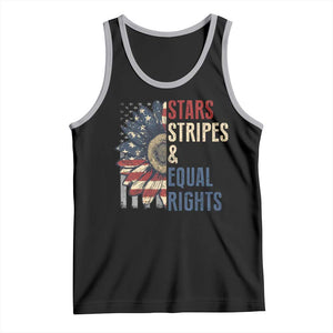 Funny Stars Stripes And Equal Rights Tank Top 4th Of July Women's Rights Sunflower TS11 Black Athletic Heather Print Your Wear
