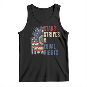 Funny Stars Stripes And Equal Rights Tank Top 4th Of July Women's Rights Sunflower TS11 Black Print Your Wear