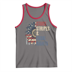 Funny Stars Stripes And Equal Rights Tank Top 4th Of July Women's Rights Sunflower TS11 Deep Heather Red Print Your Wear