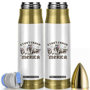 Funny Stay Trash Merica Bullet Tumbler 4th Of July Racoon Opossum Badger TS11 White Print Your Wear