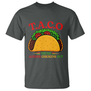Funny TACO Trump Always Chickens Out T Shirt Funny Political Satire Tacos Lover TS02 Dark Heather Print Your Wear