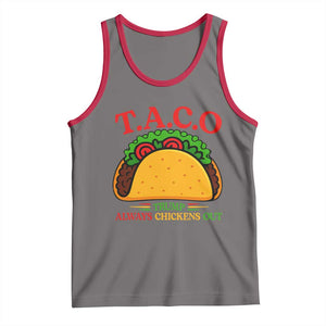 Funny TACO Trump Always Chickens Out Tank Top Funny Political Satire Tacos Lover TS02 Deep Heather Red Print Your Wear
