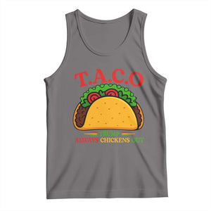 Funny TACO Trump Always Chickens Out Tank Top Funny Political Satire Tacos Lover TS02 Deep Heather Print Your Wear