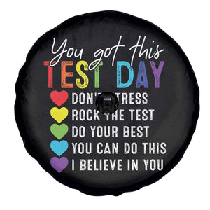 Funny Test Day Spare Tire Cover You Got This Don't Stress Rock The Test TS11 Print Your Wear