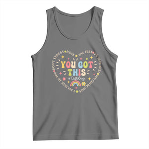 Funny Test Day You Got This Tank Top Testing Day Rock The Test Do Your Best Heart TS11 Black Heather Print Your Wear