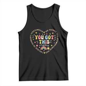 Funny Test Day You Got This Tank Top Testing Day Rock The Test Do Your Best Heart TS11 Black Print Your Wear