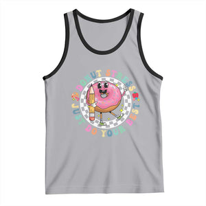 Funny Testing Day Teacher Tank Top Donut Stress Just Do Your Best TS11 Athletic Heather Black Print Your Wear
