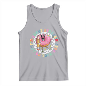Funny Testing Day Teacher Tank Top Donut Stress Just Do Your Best TS11 Athletic Heather Print Your Wear