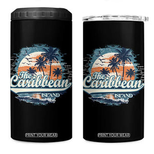 Funny The Caribbean Islands 4 in 1 Can Cooler Tumbler Caribbean Sea Tour Summer Vacation TS11 One Size: 16 oz Black Print Your Wear