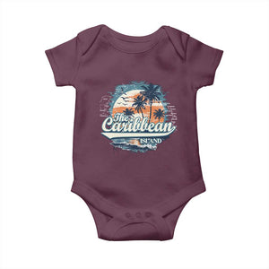 Funny The Caribbean Islands Baby Onesie Caribbean Sea Tour Summer Vacation TS11 Maroon Print Your Wear