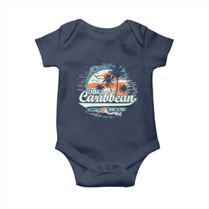 Funny The Caribbean Islands Baby Onesie Caribbean Sea Tour Summer Vacation TS11 Navy Print Your Wear