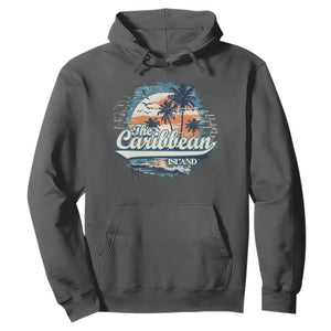 Funny The Caribbean Islands Hoodie Caribbean Sea Tour Summer Vacation TS11 Dark Heather Print Your Wear