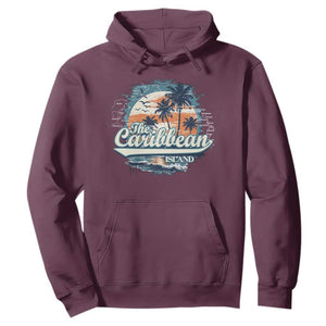 Funny The Caribbean Islands Hoodie Caribbean Sea Tour Summer Vacation TS11 Maroon Print Your Wear