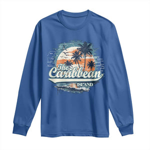 Funny The Caribbean Islands Long Sleeve Shirt Caribbean Sea Tour Summer Vacation TS11 Royal Blue Print Your Wear