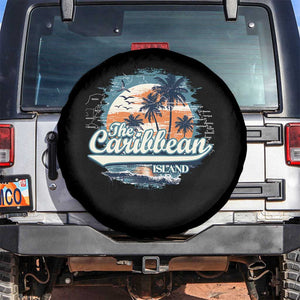 Funny The Caribbean Islands Spare Tire Cover Caribbean Sea Tour Summer Vacation TS11 No hole Black Print Your Wear