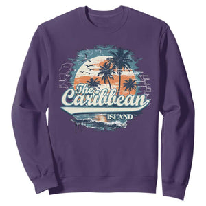 Funny The Caribbean Islands Sweatshirt Caribbean Sea Tour Summer Vacation TS11 Purple Print Your Wear