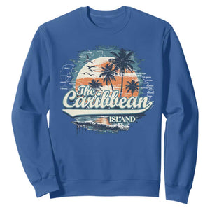 Funny The Caribbean Islands Sweatshirt Caribbean Sea Tour Summer Vacation TS11 Royal Blue Print Your Wear