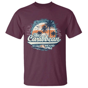 Funny The Caribbean Islands T Shirt Caribbean Sea Tour Summer Vacation TS11 Maroon Print Your Wear