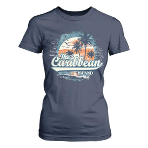 Funny The Caribbean Islands T Shirt For Women Caribbean Sea Tour Summer Vacation TS11 Navy Print Your Wear