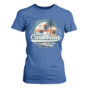 Funny The Caribbean Islands T Shirt For Women Caribbean Sea Tour Summer Vacation TS11 Royal Blue Print Your Wear