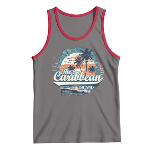 Funny The Caribbean Islands Tank Top Caribbean Sea Tour Summer Vacation TS11 Deep Heather Red Print Your Wear