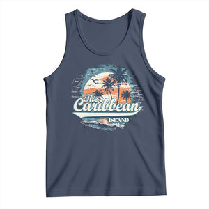 Funny The Caribbean Islands Tank Top Caribbean Sea Tour Summer Vacation TS11 Navy Print Your Wear