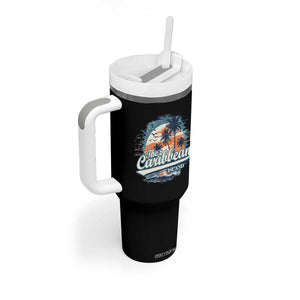 Funny The Caribbean Islands Tumbler With Handle Caribbean Sea Tour Summer Vacation TS11 Print Your Wear