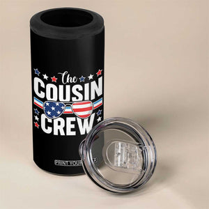 Funny The Cousin Crew 4th Of July 4 in 1 Can Cooler Tumbler Patriotic American Family Matching TS11 Print Your Wear