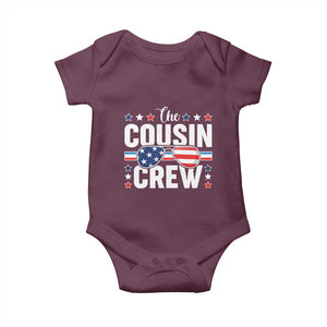 Funny The Cousin Crew 4th Of July Baby Onesie Patriotic American Family Matching TS11 Maroon Print Your Wear