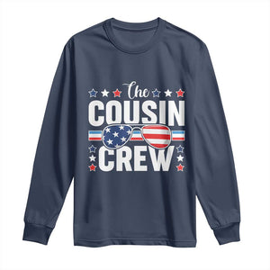 Funny The Cousin Crew 4th Of July Long Sleeve Shirt Patriotic American Family Matching TS11 Navy Print Your Wear